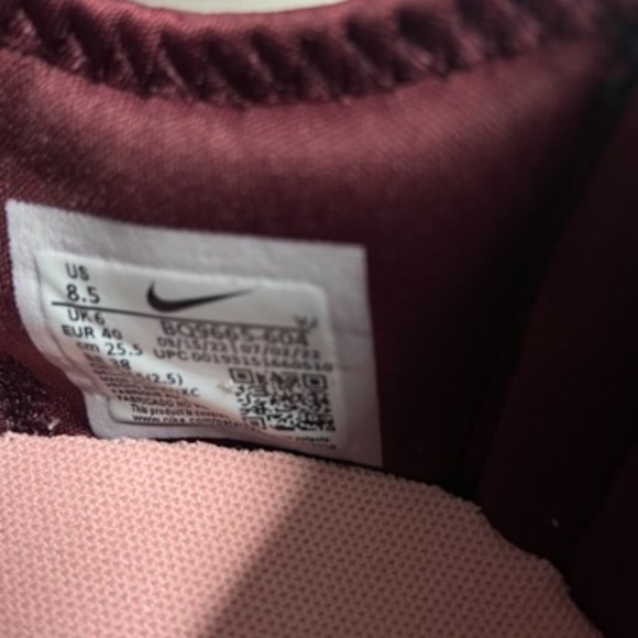 NEW WITH BOX NIKE AIR‎ MAX DIA WINTER MAROON WOMEN Sz 8.5 SLIP-ON SNEAKER SHOES - Picture 11 of 11